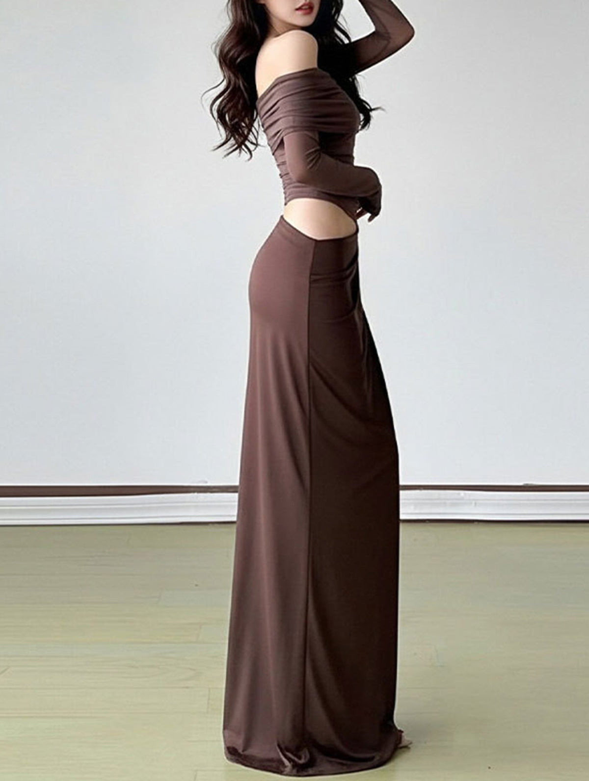 Elegant white French-style slim-fit dress by Christine Brewer, featuring a tailored design and classic silhouette.