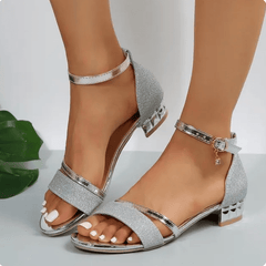 Elegant Christine Brewer Malia women's orthopedic sandals with cushioned footbed and stylish design, perfect for comfortable wear.