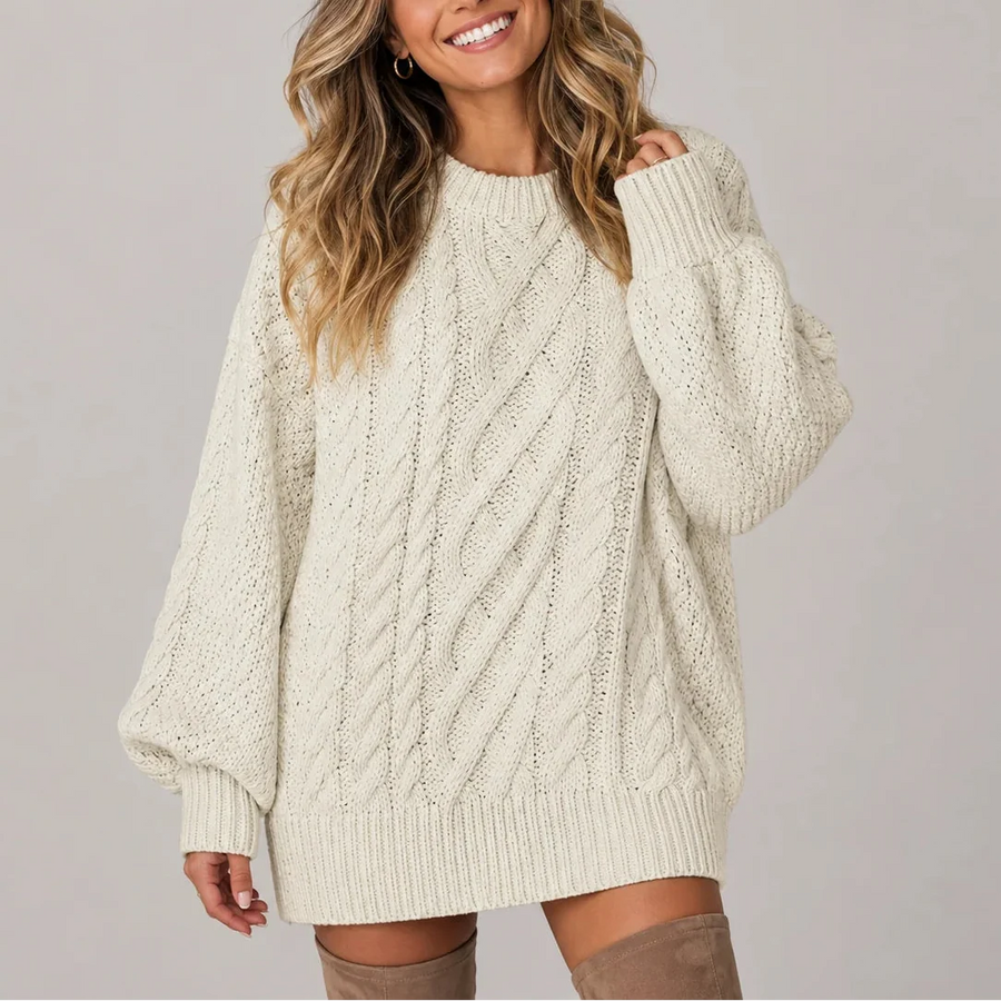 Perpetua | Cable-Knit Long Sleeve Dress for Women