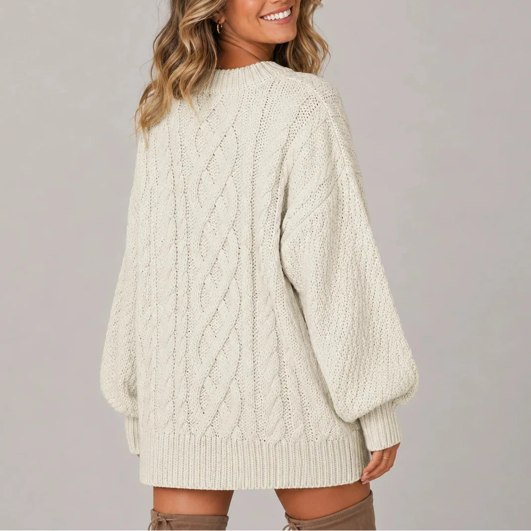 Perpetua | Cable-Knit Long Sleeve Dress for Women