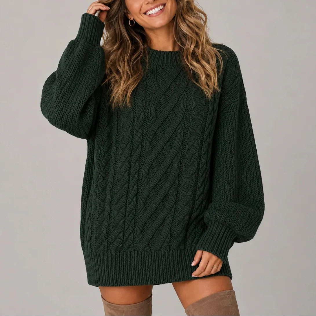 Perpetua | Cable-Knit Long Sleeve Dress for Women