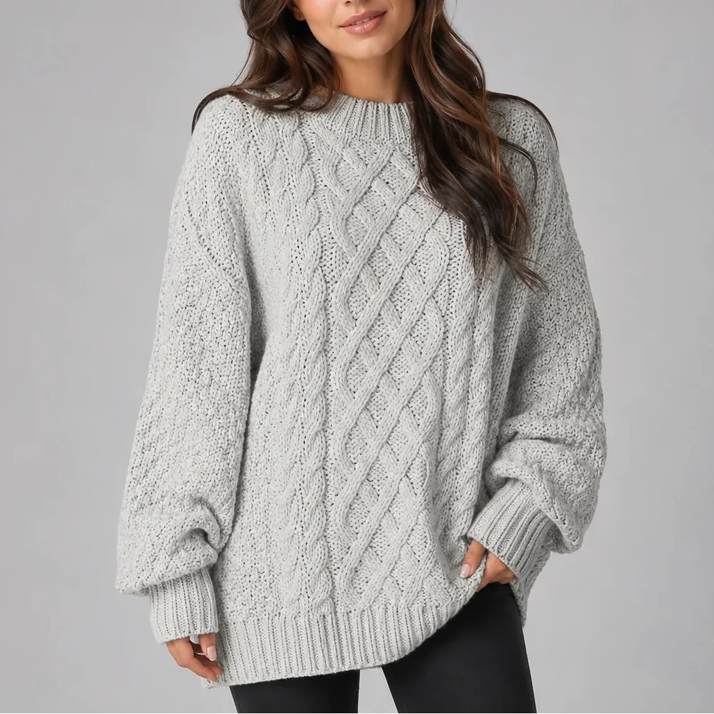 Perpetua | Cable-Knit Long Sleeve Dress for Women