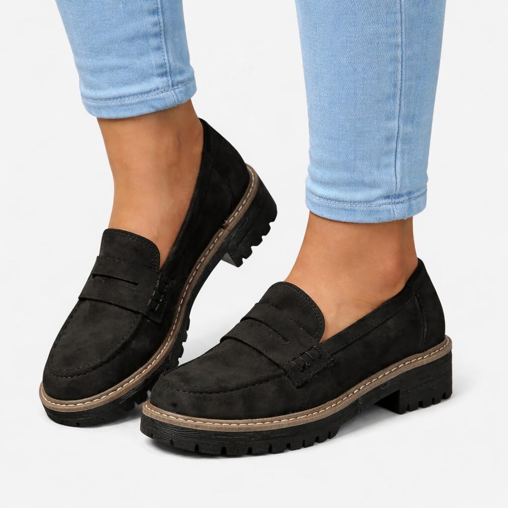 Magnolia | Cushioned Block Heel Loafers for Women