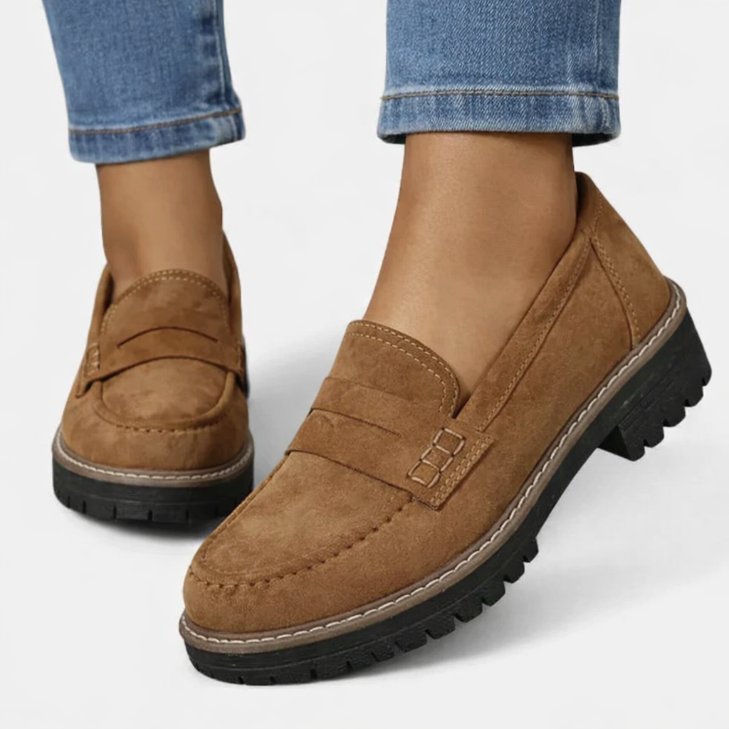 Magnolia | Cushioned Block Heel Loafers for Women