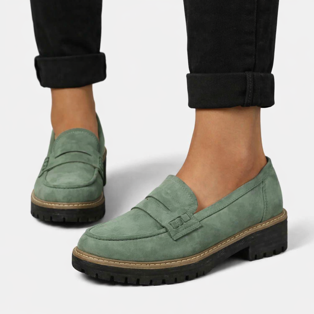 Magnolia | Cushioned Block Heel Loafers for Women