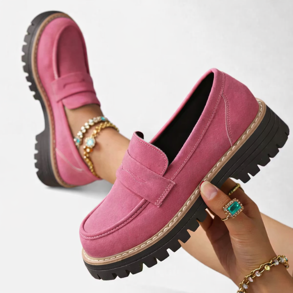 Magnolia | Cushioned Block Heel Loafers for Women