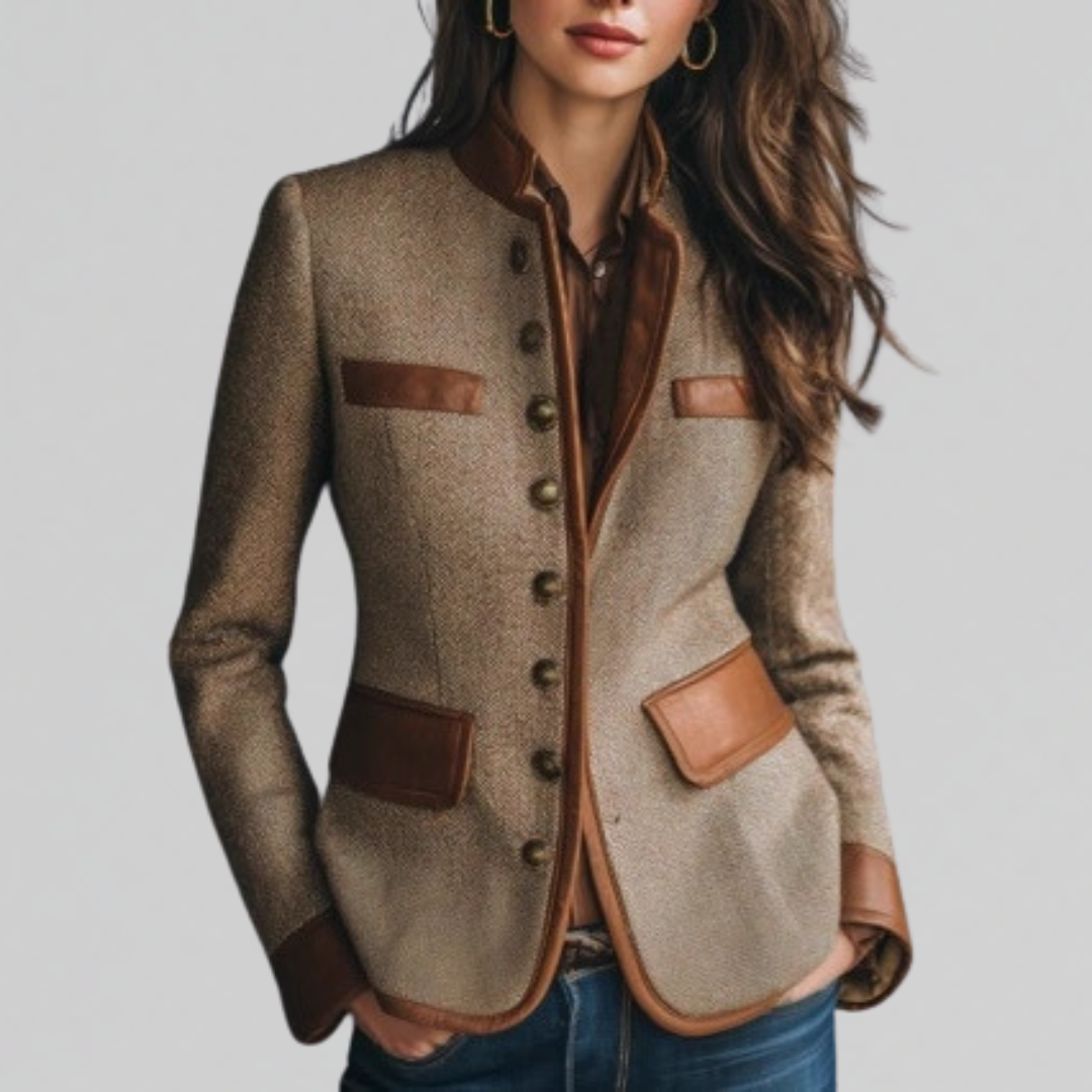 Anneliese | Brown Tweed Jacket for Women