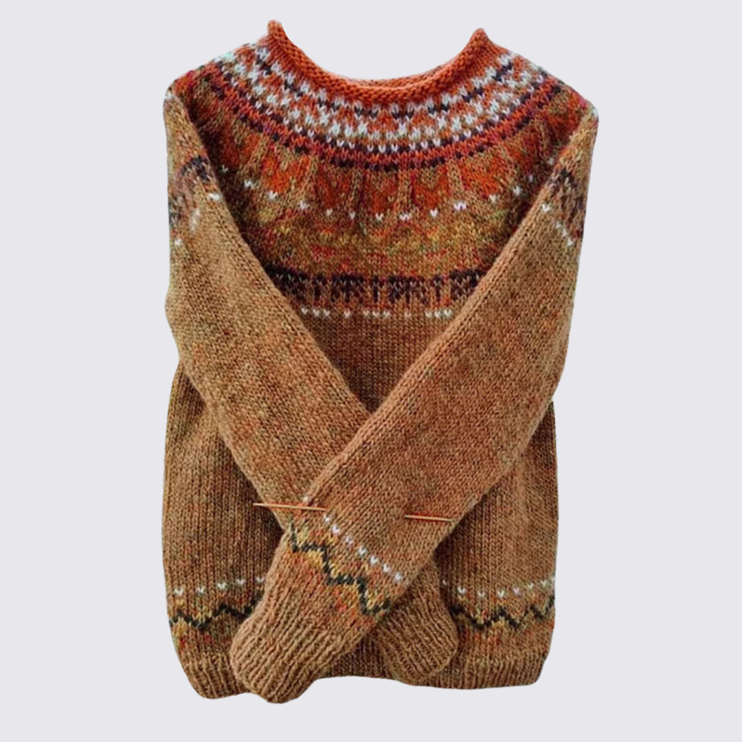 Cassia | Fair Isle Crew Neck Sweater for Women