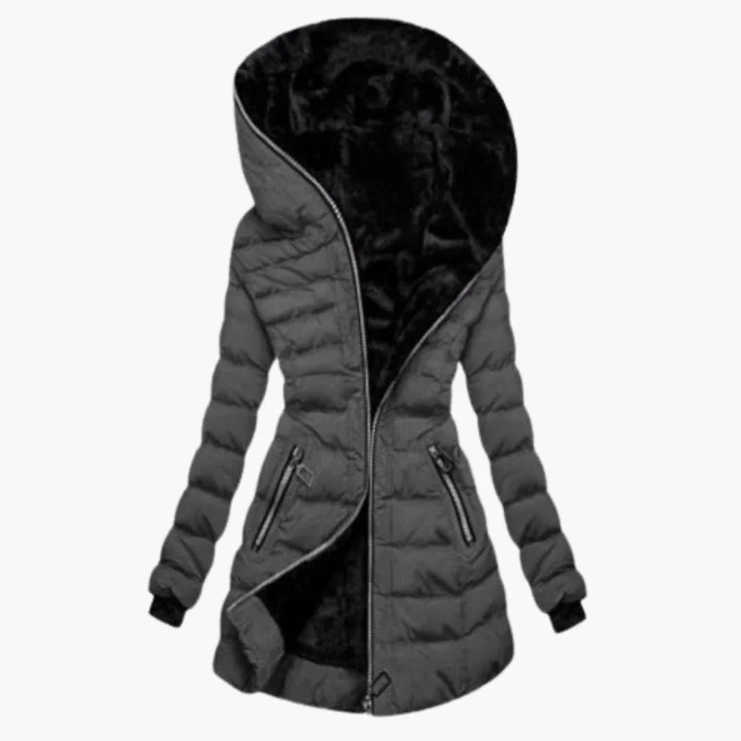 Janice | Faux Fur Quilted Hooded Puffer Jacket for Women