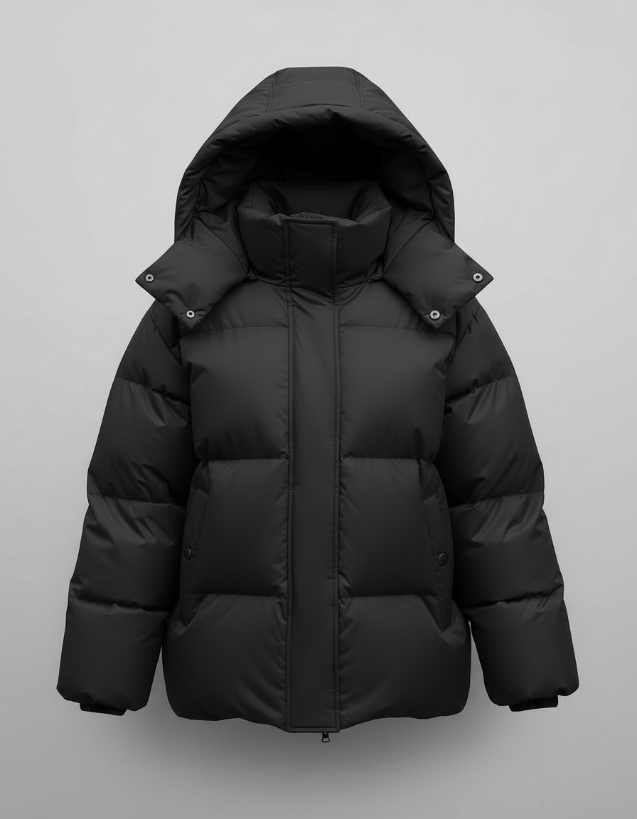 Pink Christine Brewer Josephine Cosy Puffer Jacket for Women with a high collar and quilted design, suitable for cold weather.