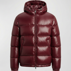 Eva cozy puffer jacket for women by Christine Brewer, shown in a stylish, insulated design perfect for cold weather.