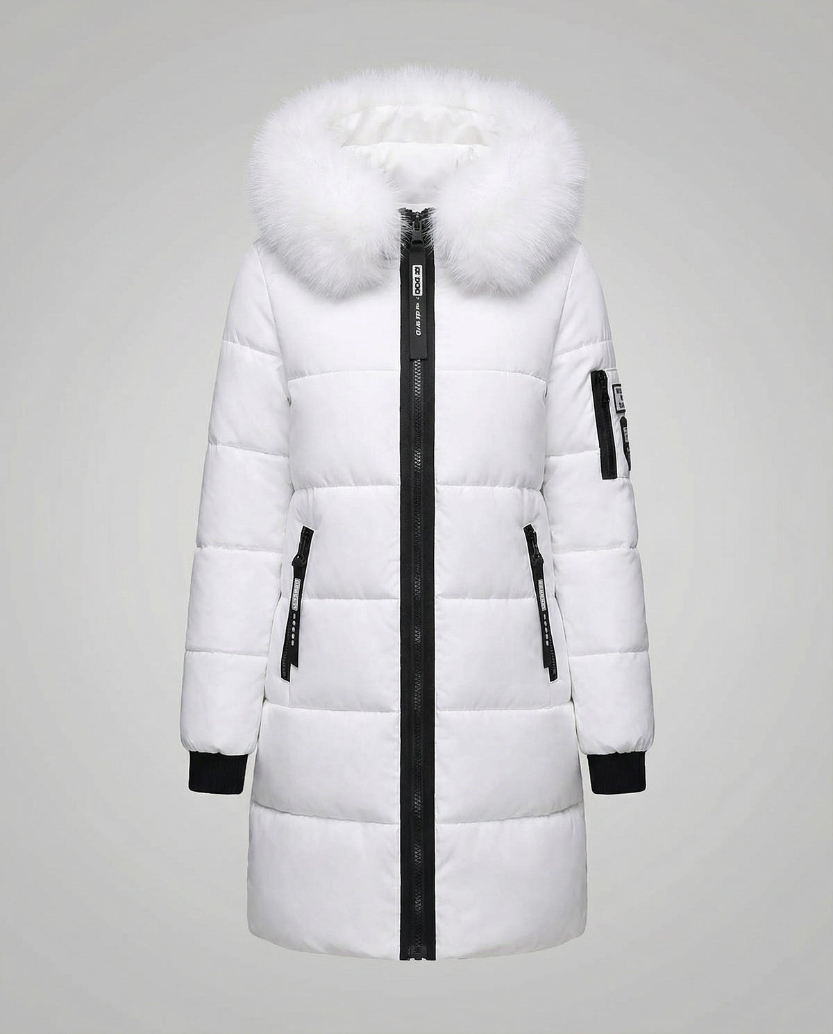 Women’s Sadie Cosy Puffer Jacket by Christine Brewer, shown in flora with a plush, insulated design for warmth and comfort.