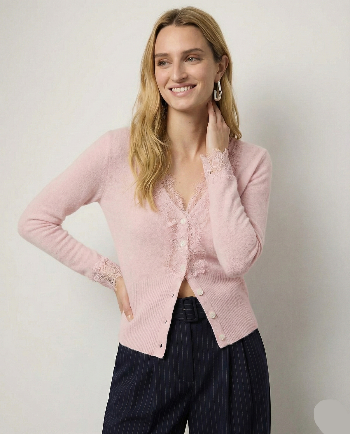 Elsa cashmere cardigan for women by Christine Brewer, featuring a soft, cozy knit in a stylish, versatile design.
