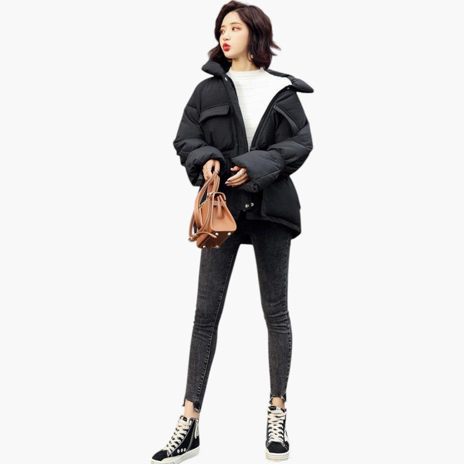 Leonie | Belted Hooded Puffer Jacket for Women