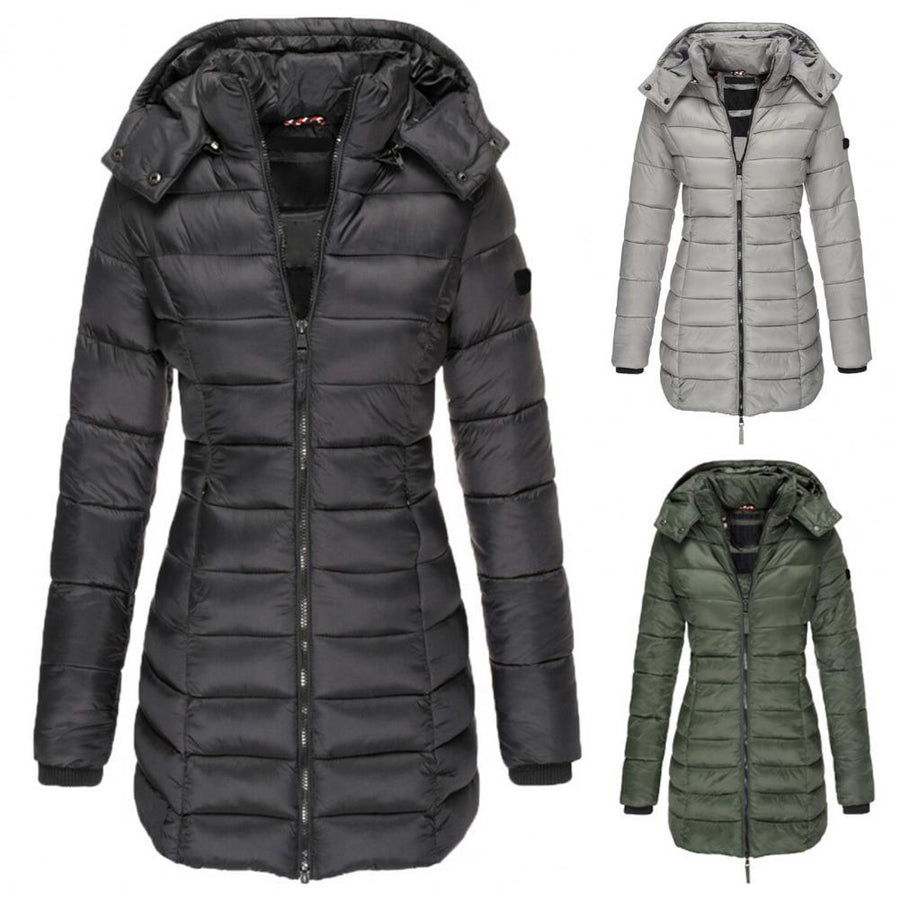 Minna | Women's Puffer Coat Hooded Quilted Windproof Warm Winter