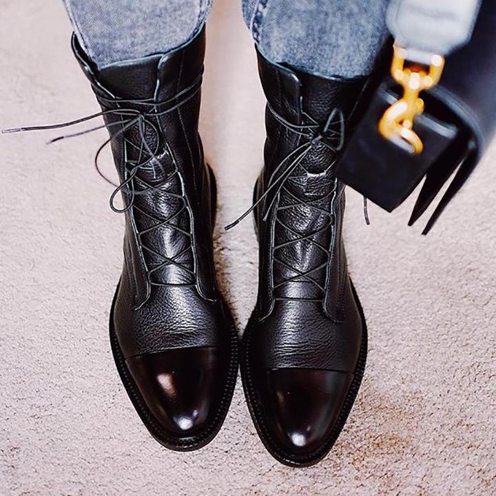 Lisa | Leather Boots Women Winter Fall Cushioned Casual Office Dinner Durable Versatile