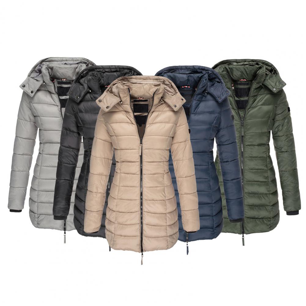 Minna | Women's Puffer Coat Hooded Quilted Windproof Warm Winter