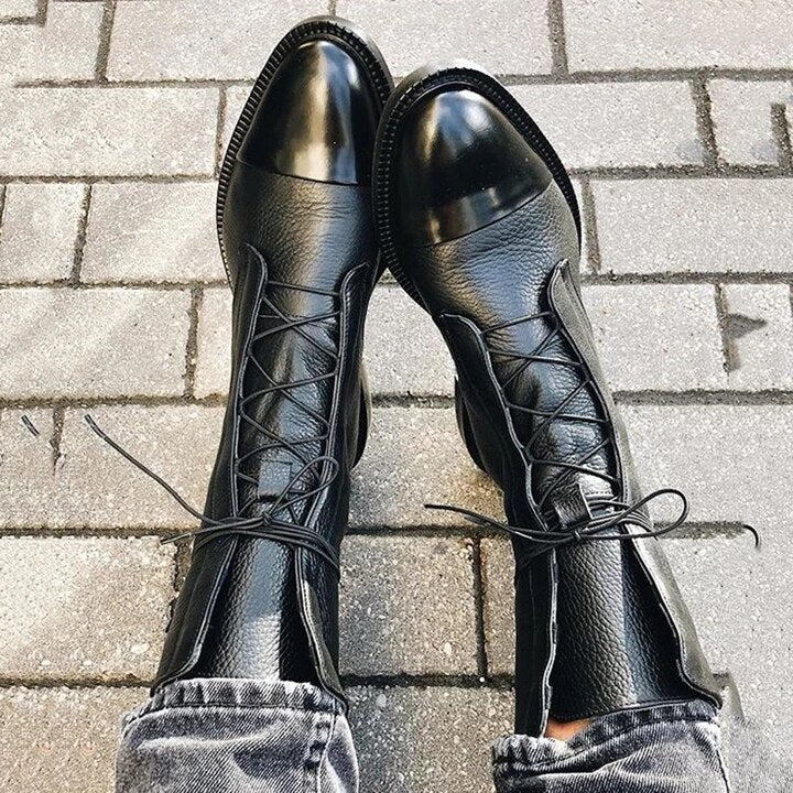 Lisa | Leather Boots Women Winter Fall Cushioned Casual Office Dinner Durable Versatile