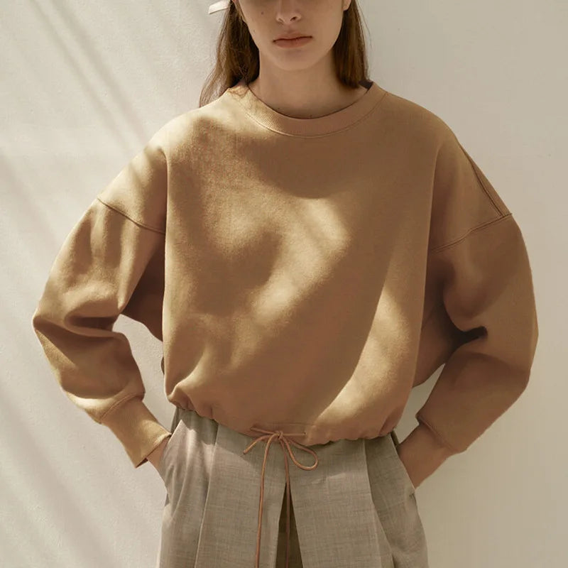 Christine Brewer Greer oversized women's hoodie, cozy sweatshirt with a relaxed fit, in soft fabric, shown in a stylish design.