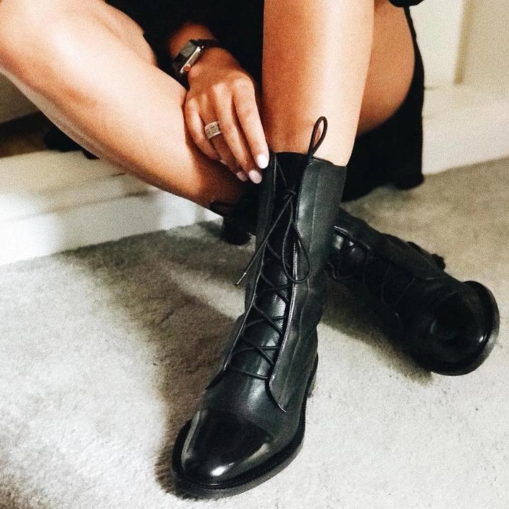 Lisa | Leather Boots Women Winter Fall Cushioned Casual Office Dinner Durable Versatile