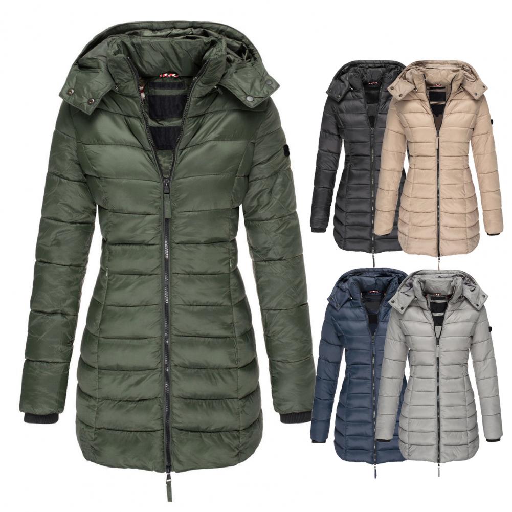 Minna | Women's Puffer Coat Hooded Quilted Windproof Warm Winter