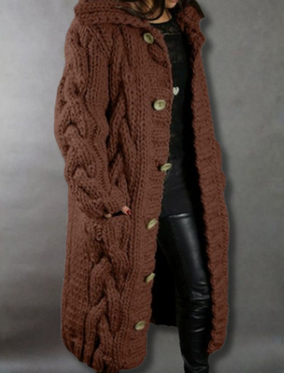 Karina elegant cozy coat with tummy coverage by Christine Brewer, featuring a stylish design and warm fabric.