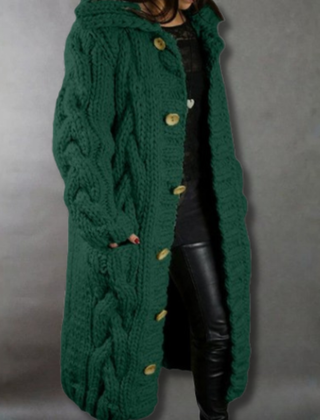 Karina elegant cozy coat by Christine Brewer featuring tummy coverage and stylish design, ideal for cold weather.