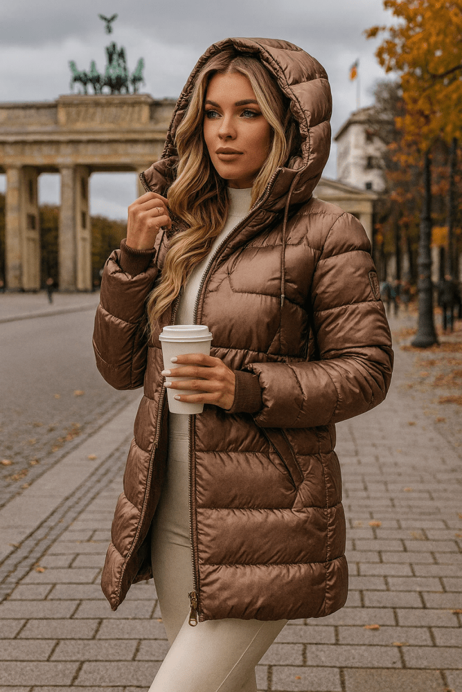 Verena | Women's Puffer Coat Hooded Quilted Thick Warm Winter