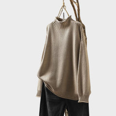 Women’s Jade knit sweater by Christine Brewer, featuring a cozy, textured knit in a stylish, versatile design.