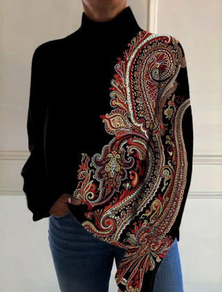 Nora classic ribbed sweater for women by Christine Brewer, featuring a cozy, fitted design in soft knit fabric.