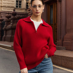 Jane knit sweater for women by Christine Brewer, featuring a cozy, textured knit design in a neutral color.