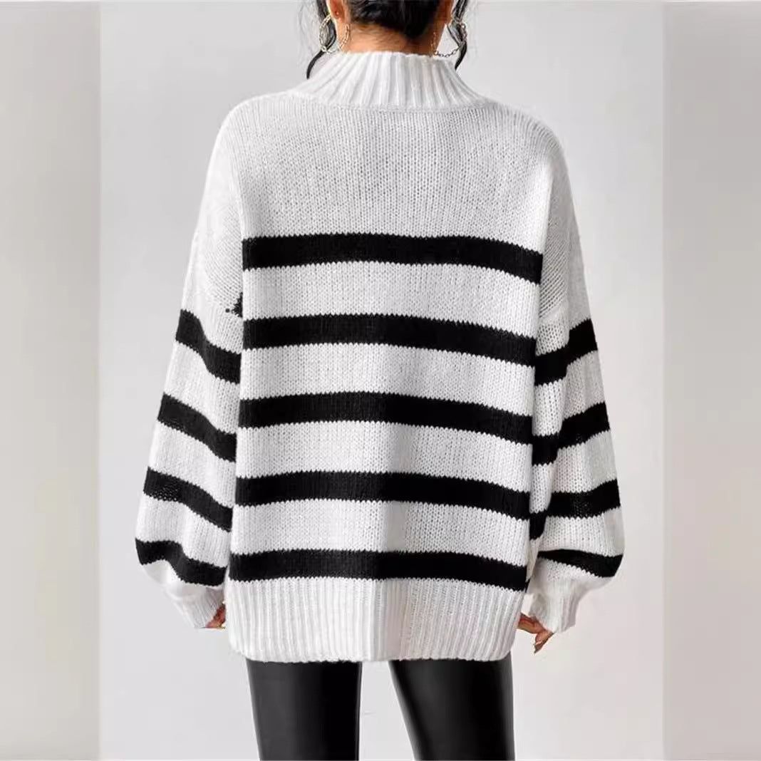 Women’s knit sweater by Christine Brewer featuring a cozy, textured design in a neutral color.