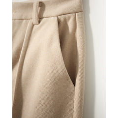 Women's wool tapered trousers by Christine Brewer, featuring a tailored fit and classic style in soft merino wool fabric.