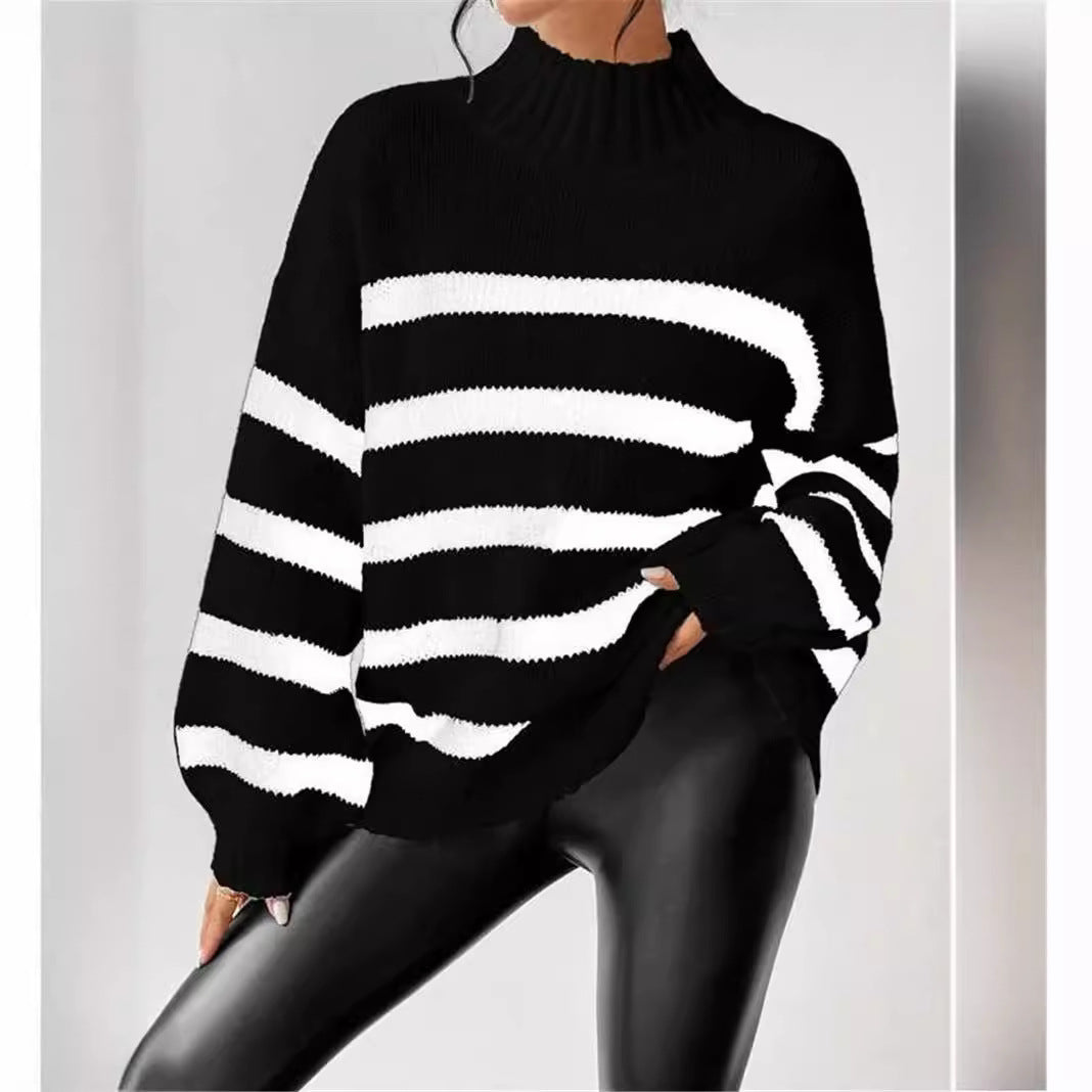 Women’s knit sweater by Christine Brewer featuring a cozy, textured design and a classic fit in a neutral color.