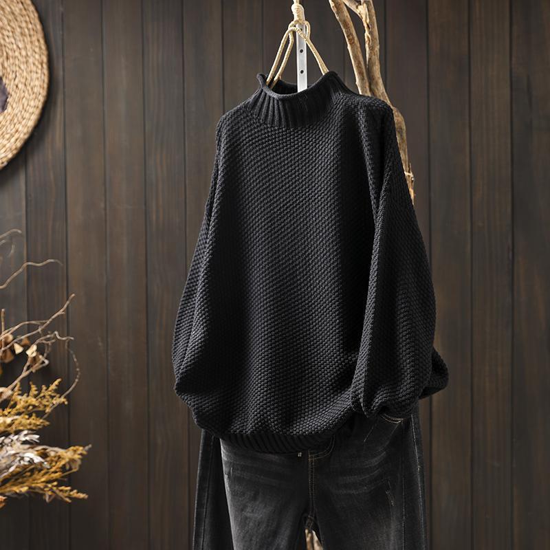 Cream-colored knit sweater for women by Christine Brewer, featuring a cozy Jade design and comfortable fit.