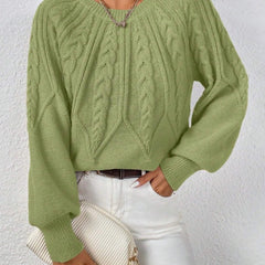 Women’s knit sweater named Esme by Christine Brewer, featuring a cozy, stylish design, shown in a natural, relaxed fit.