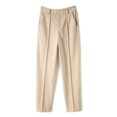 Women's wool tapered trousers by Christine Brewer, featuring a tailored fit and soft merino wool fabric.