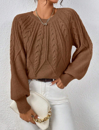 Esme knit sweater for women by Christine Brewer, featuring cozy, textured knit fabric in a stylish design.