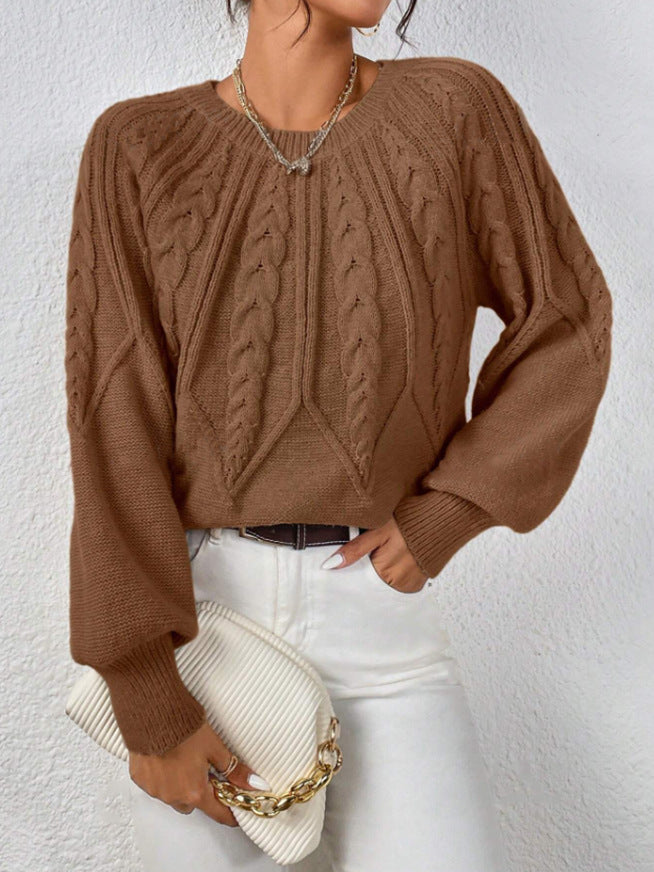 Esme knit sweater for women by Christine Brewer, featuring cozy, textured knit fabric in a stylish design.