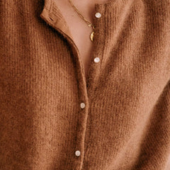 Hattie mohair knit top for women by Christine Brewer, soft cream-colored sweater with a relaxed fit and textured knit pattern.