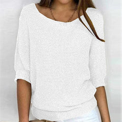 Diana knit sweater for women by Christine Brewer, featuring a cozy, textured design in soft fabric.