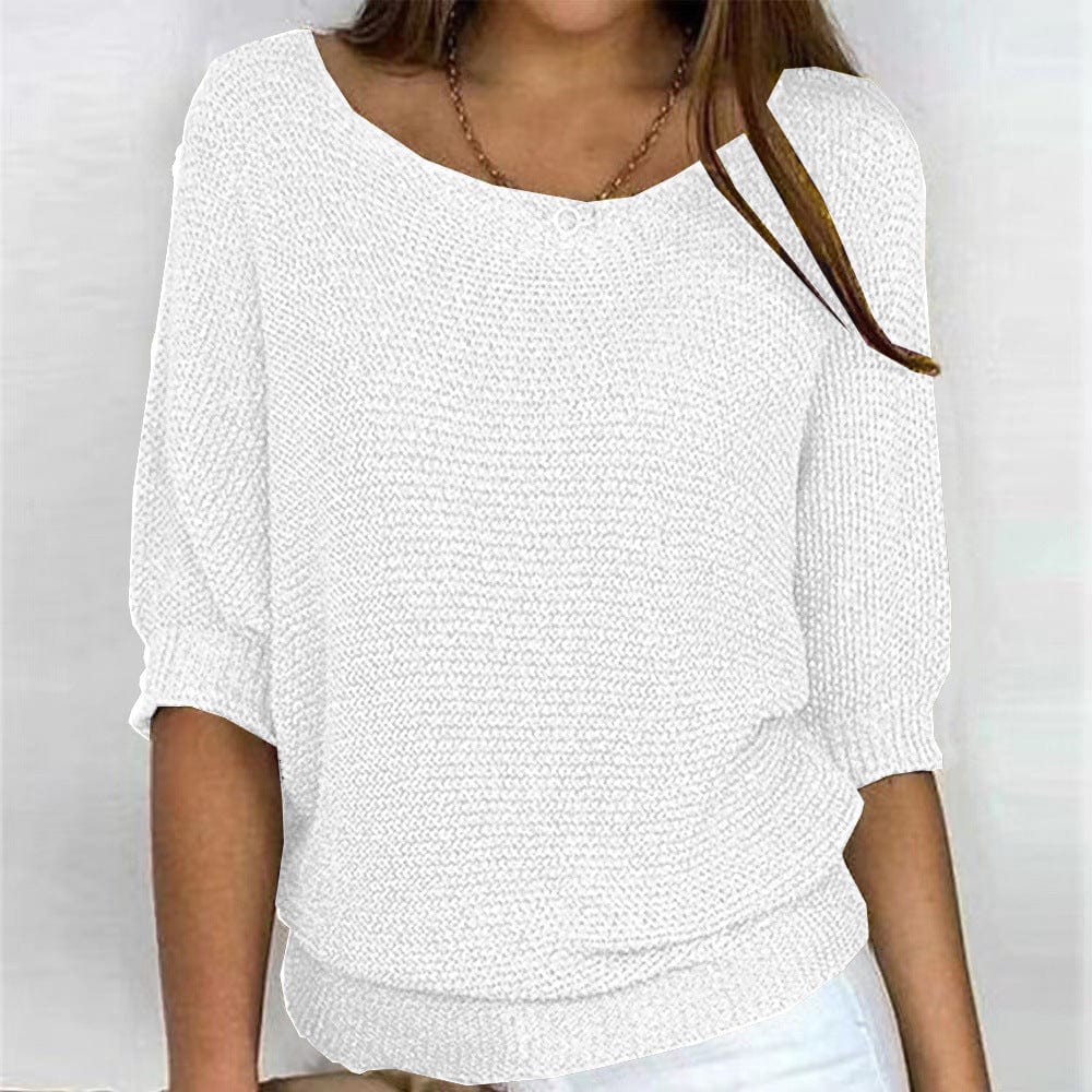Diana knit sweater for women by Christine Brewer, featuring a cozy, textured design in soft fabric.