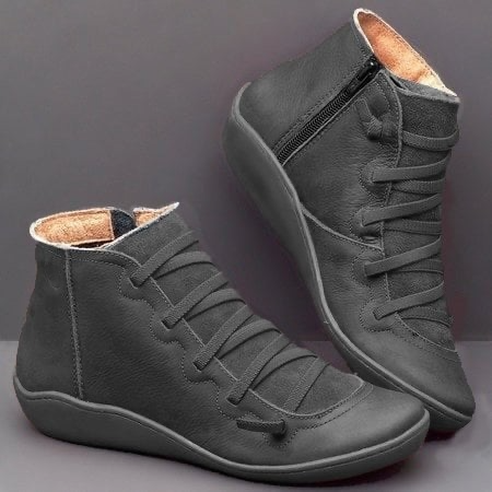 Evie | Boots, Women, Ankle Boots, Wedge, Slip On, Winter, Warm, Fall, Casual, Booties