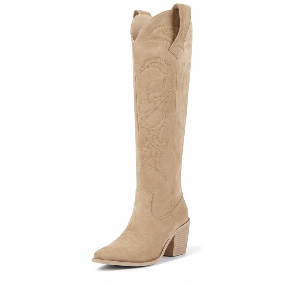 Emma1 | Cowboy Boots, Knee High Boots, Western Boots, Women, Block Heel, Pull On, Cowgirl,