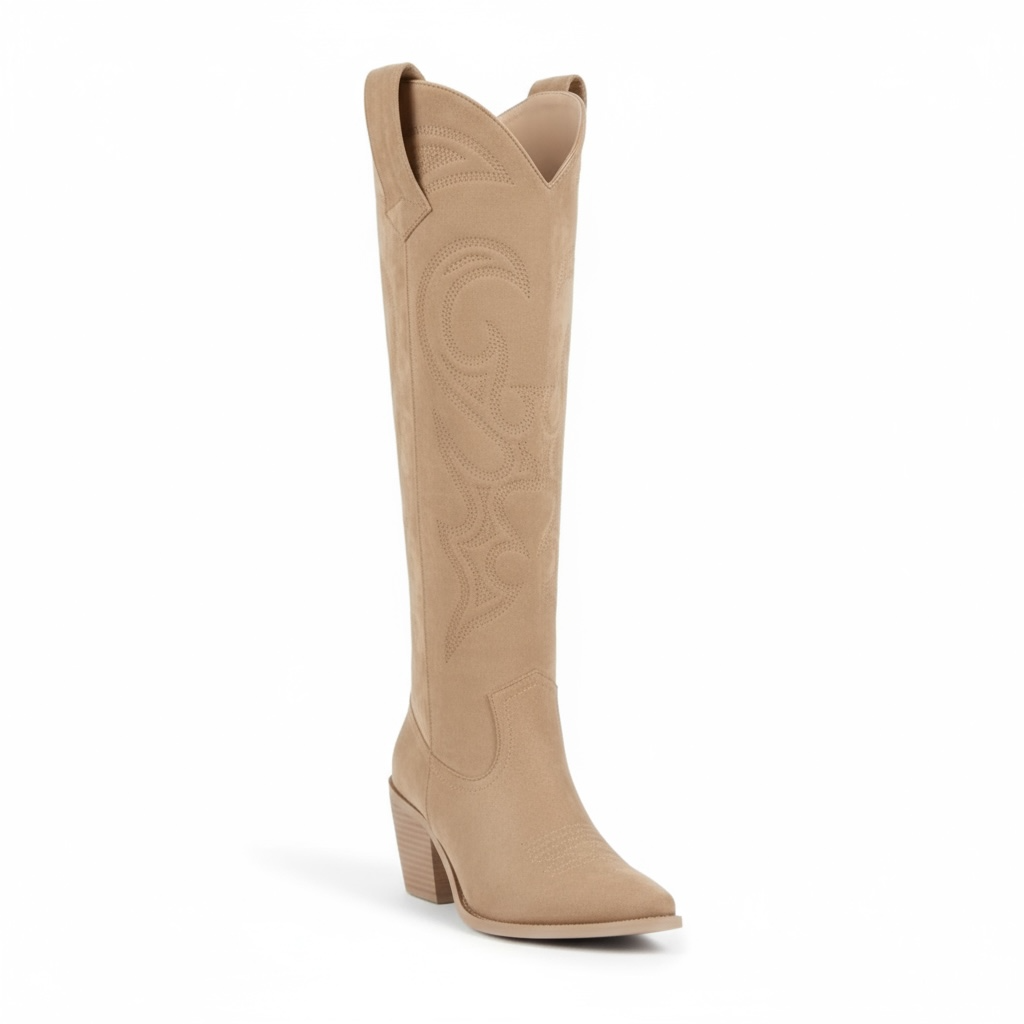 Emma1 | Cowboy Boots, Knee High Boots, Western Boots, Women, Block Heel, Pull On, Cowgirl,