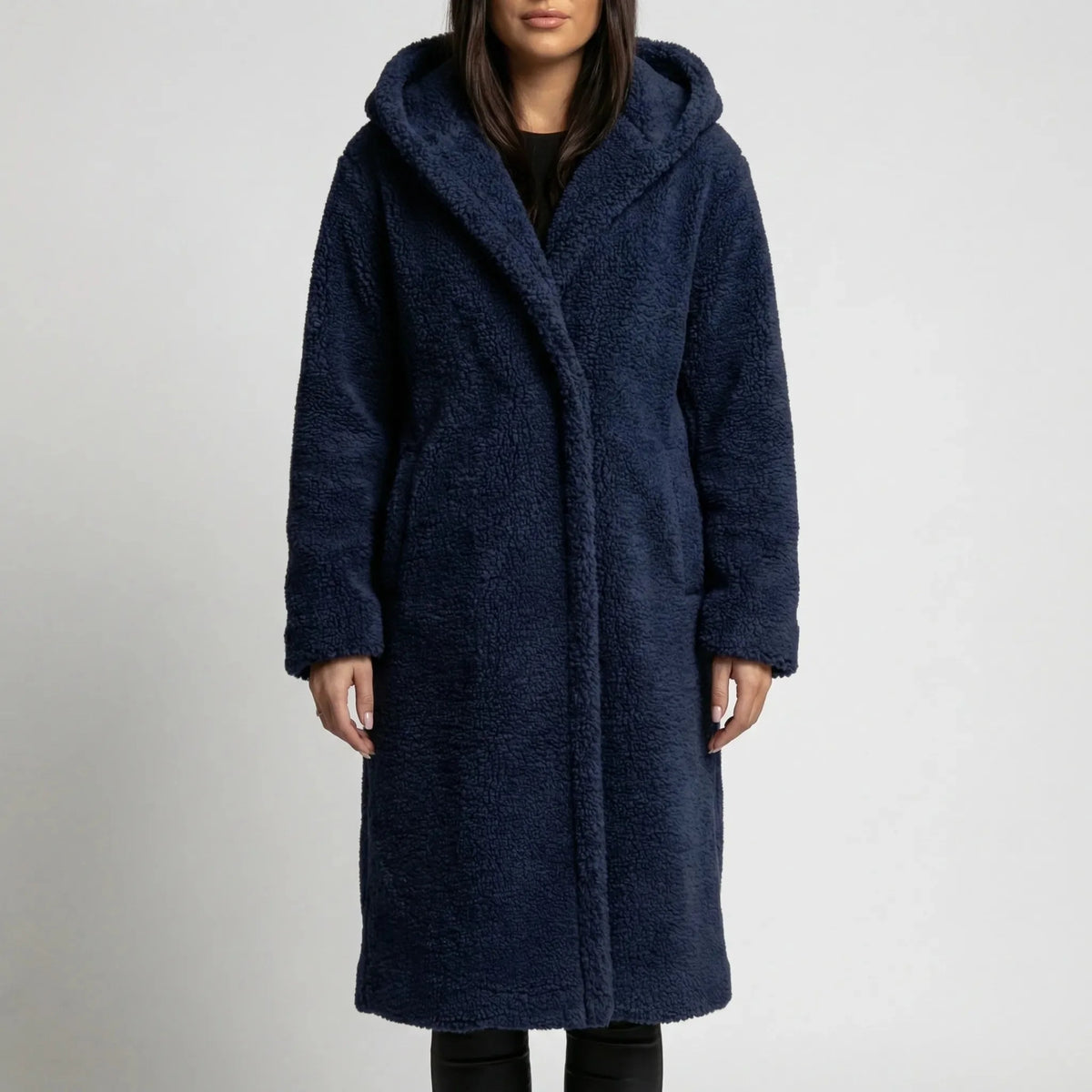 Gail | Faux Fur Hooded Button-Front Teddy Coat for Women