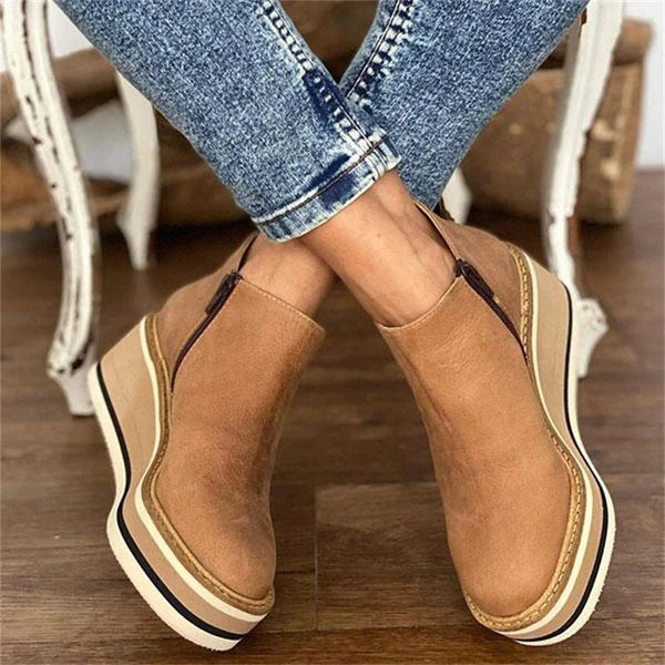 Jeanne | Waterproof Boots Ankle Boots Booties Women Winter Fall Warm Side Zip Zip Up