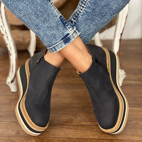 Jeanne | Waterproof Boots Ankle Boots Booties Women Winter Fall Warm Side Zip Zip Up