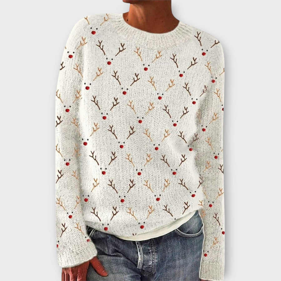 Gabrielle | Christmas Relaxed-Fit Crew Neck Sweater for Women