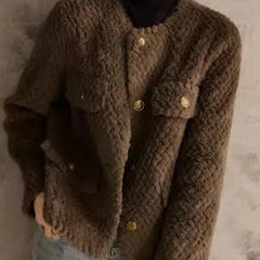 Christine Brewer Aria velvet short jacket for women, showcasing a stylish, luxurious velvet blazer with a tailored fit.